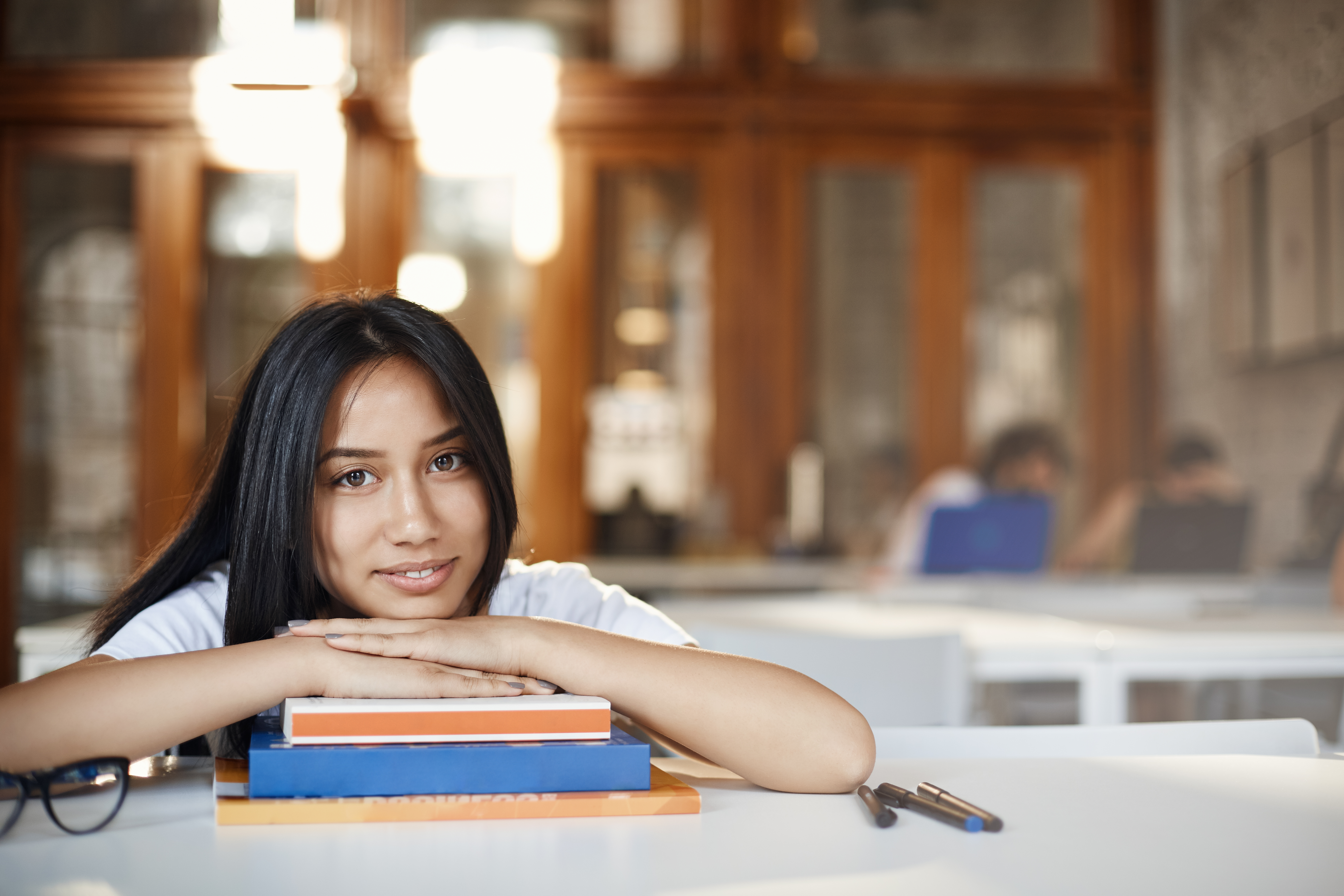 Student working on laptop
